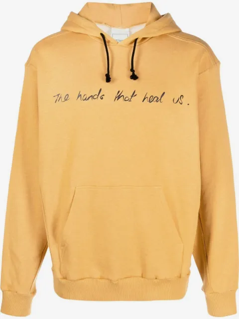 Bethany Williams slogan-print drawstring hoodie