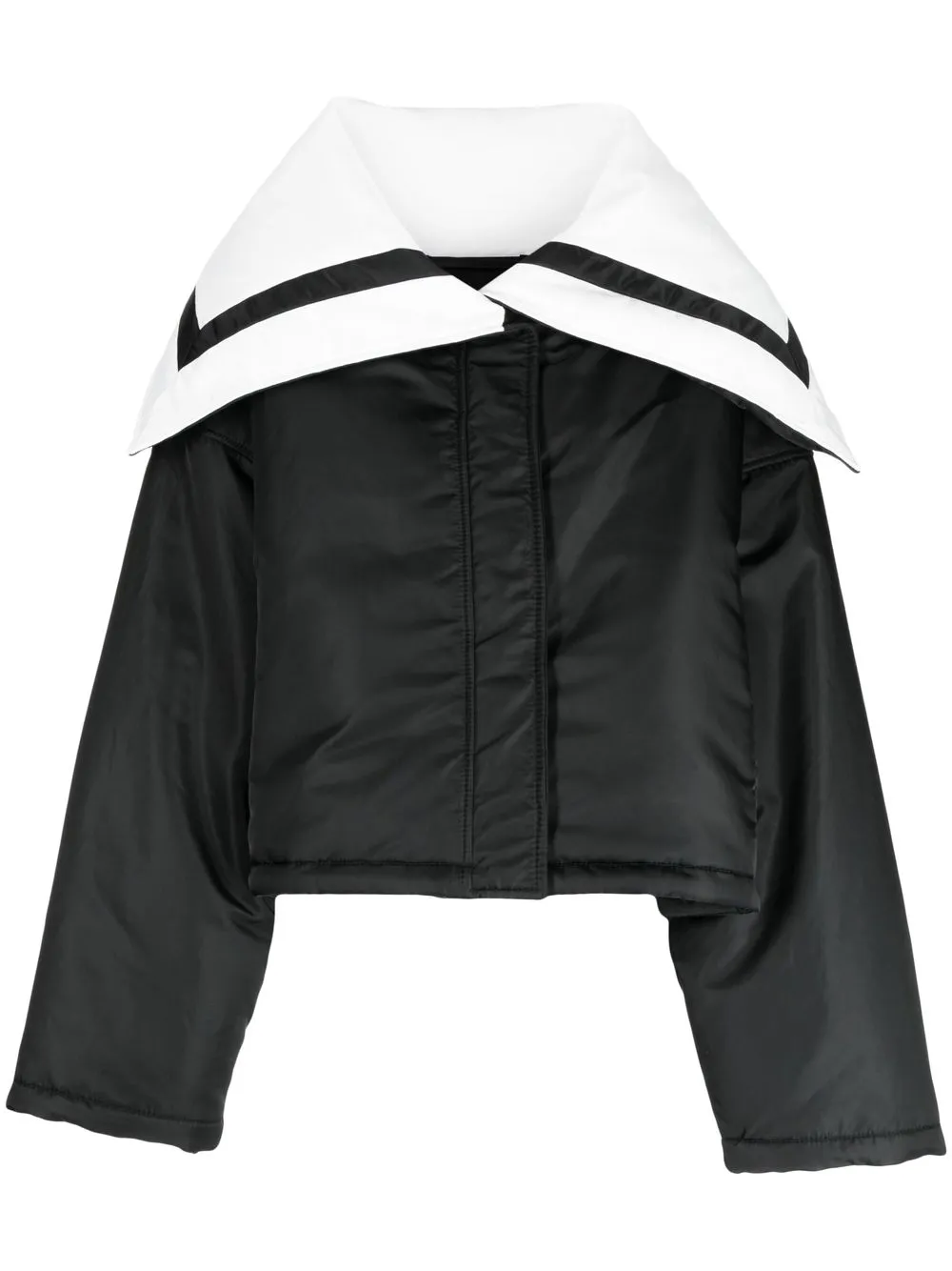 

Goen.J sailor-collar padded jacket - Black