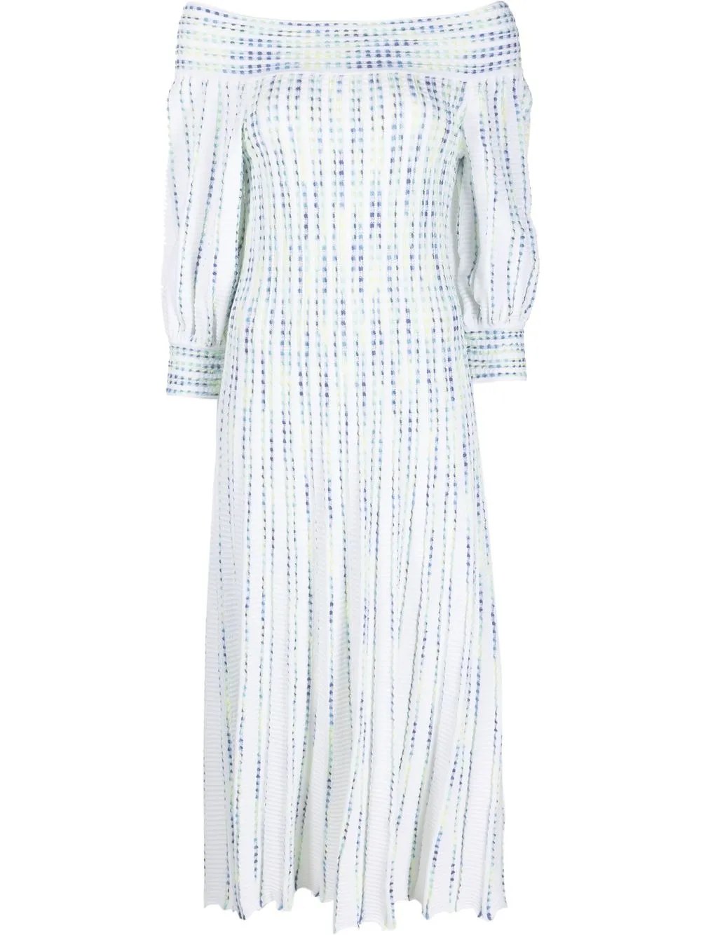 

Antonino Valenti embroidered off-shoulder knitted dress - White
