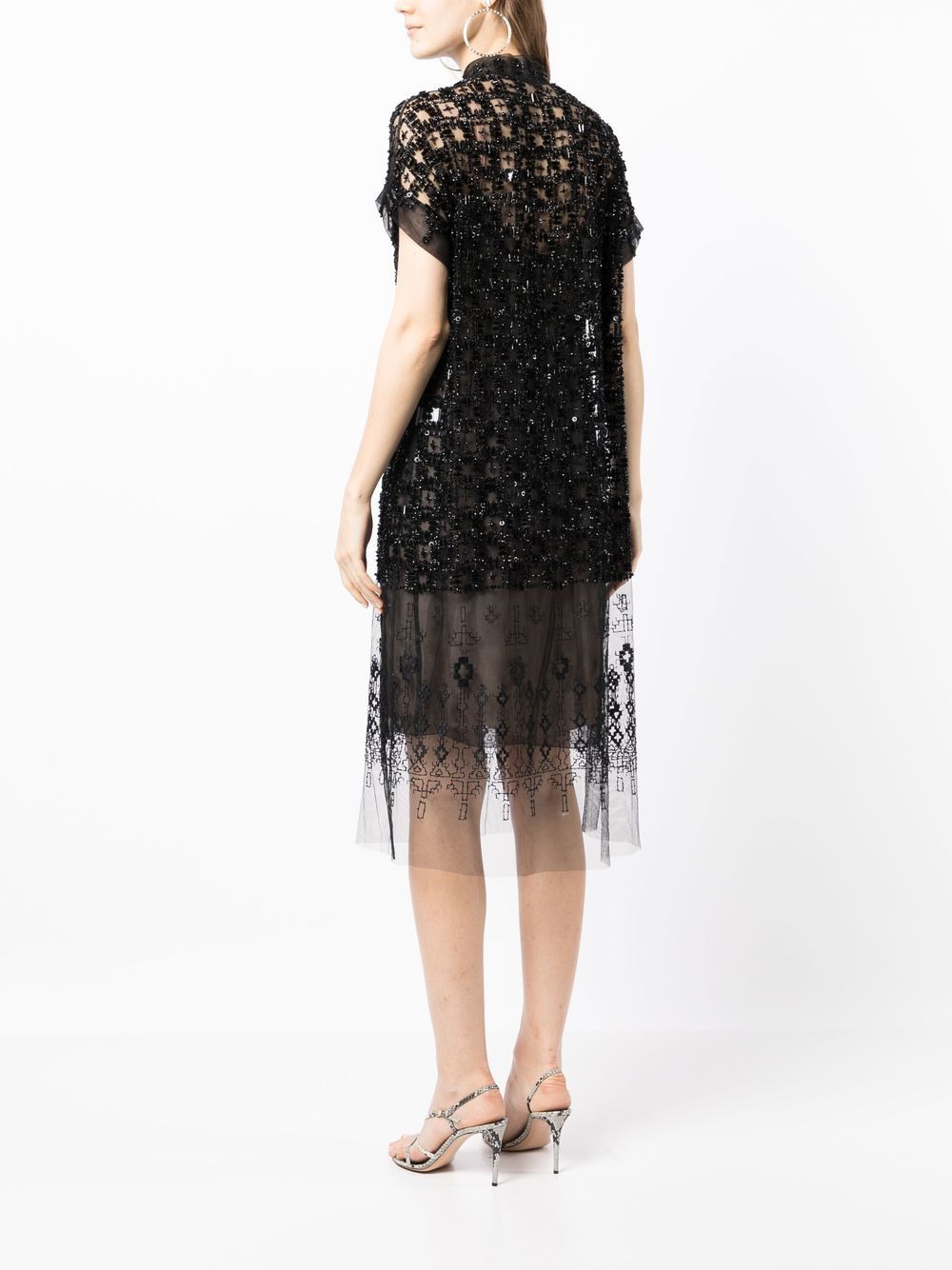 Biyan Bead Embellished Sheer Dress Farfetch 2127