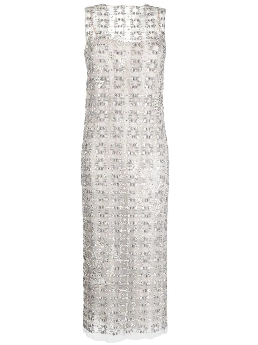 

Biyan bead-embellished midi dress - Grey