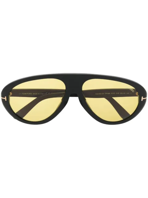 TOM FORD Eyewear Óculos de sol armação piloto com logo