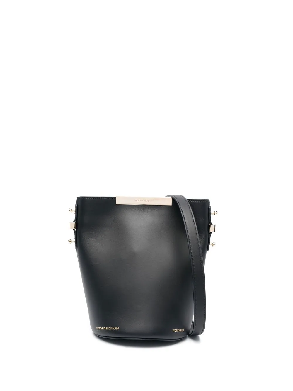 

Victoria Beckham engraved-logo bucket bag - Black