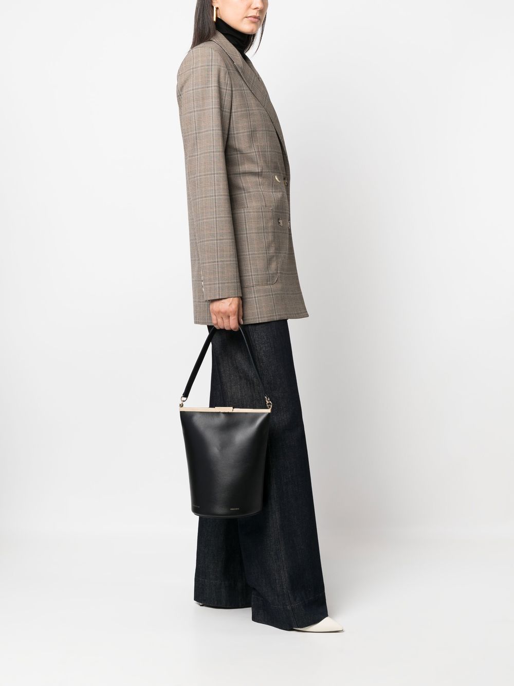 Victoria Beckham Bucket-tas met logoprint - Zwart