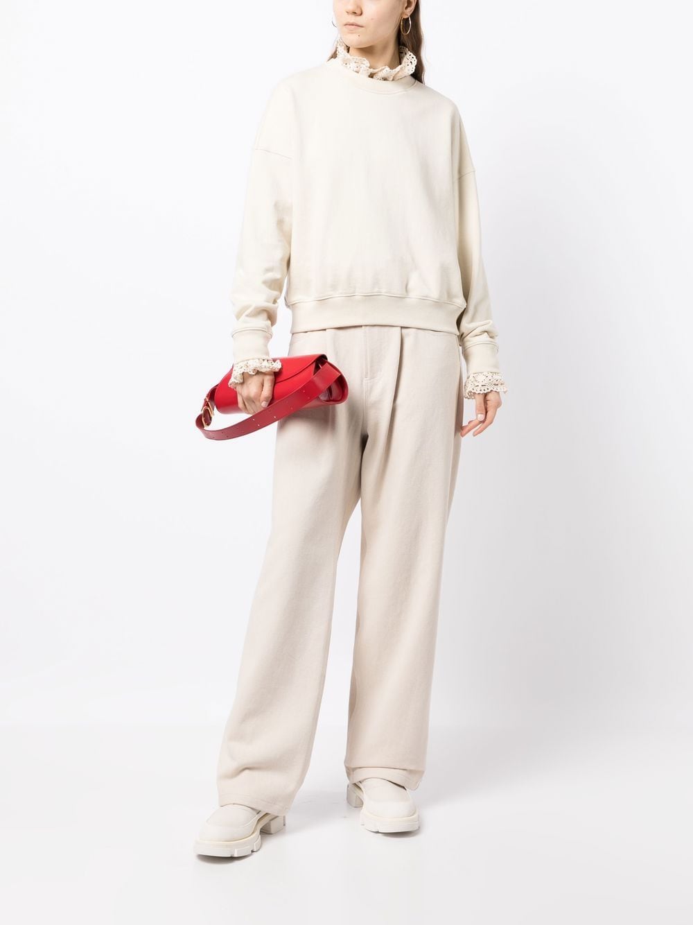 Shop Goen J Drawstring Straight-leg Trousers In Neutrals