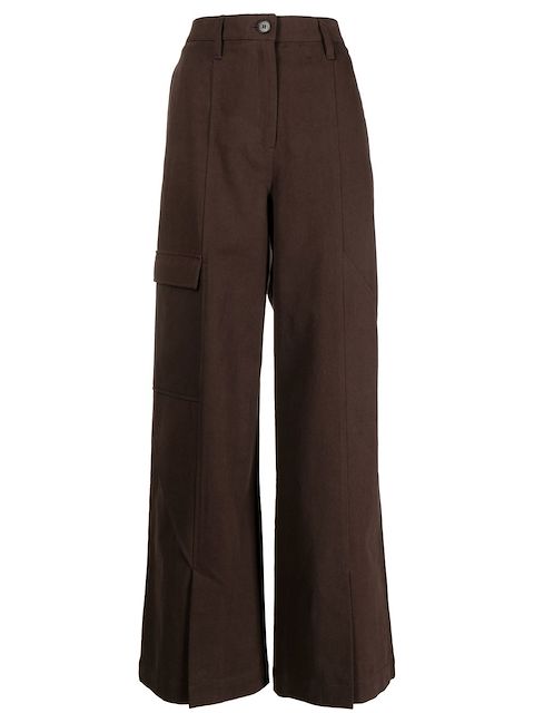 Goen.J twill wide-leg trousers