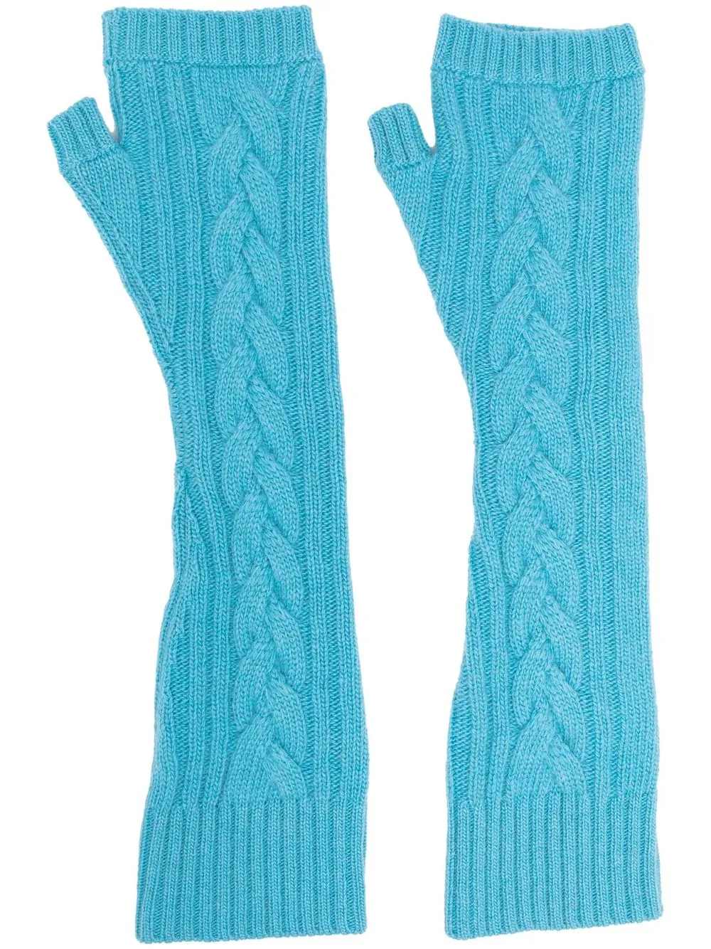 

Antonio Marras cable-knit fingerless gloves - Blue