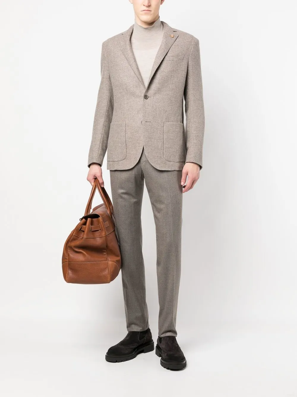 Corneliani Blazer met enkele rij knopen - Beige