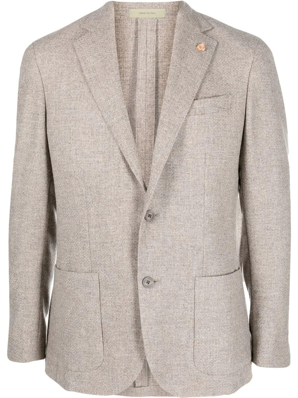 

Corneliani brooch-detail single-breasted blazer - Neutrals