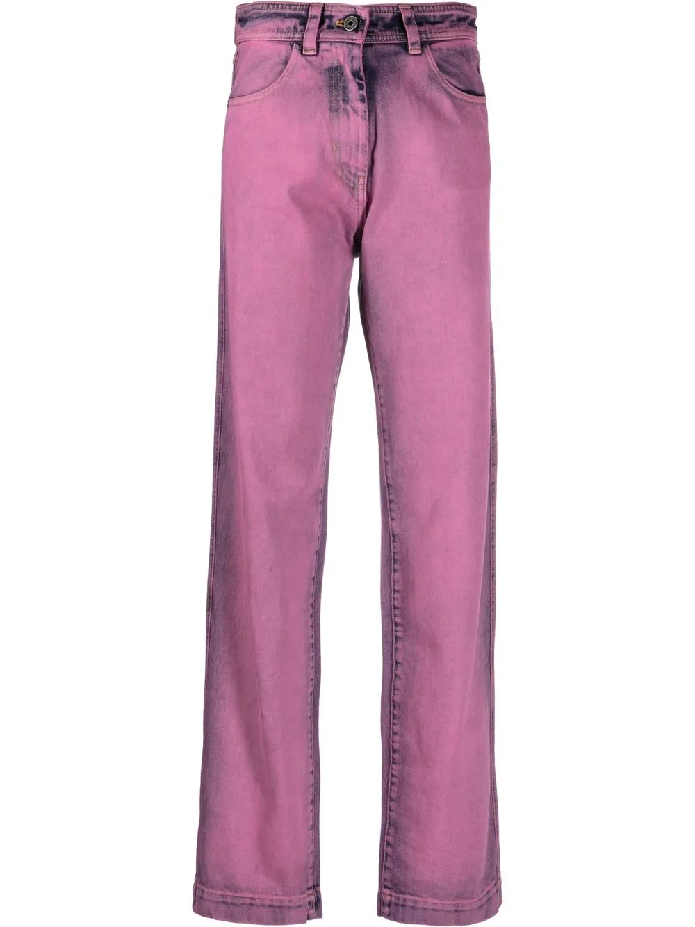 

KNWLS Ayflex acid-wash straight-leg jeans - Pink