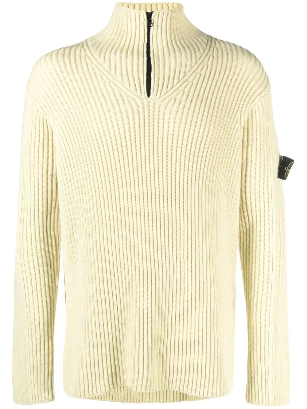 

Stone Island Compass-motif half-zip jumper - Yellow