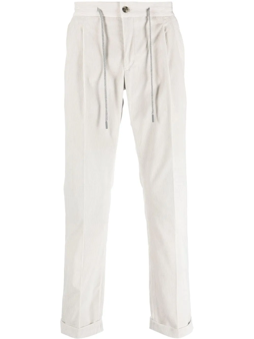 

Barba Roma drawstring straight trousers - Grey