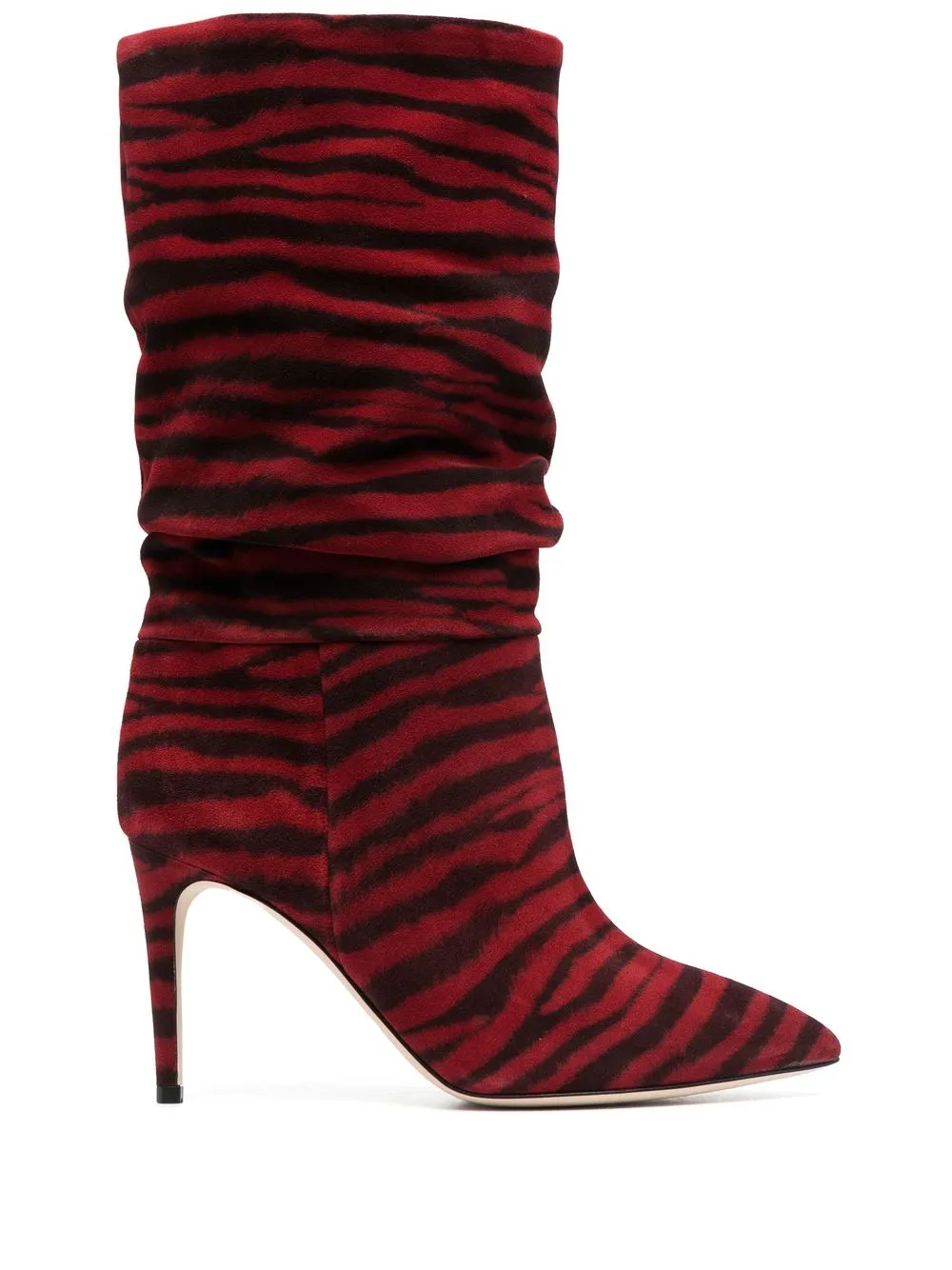 

Paris Texas zebra-print 90mm heeled boots - Red