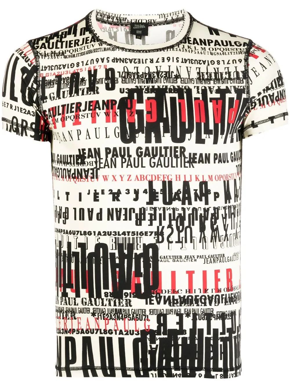 

Jean Paul Gaultier Pre-Owned 1990s graphic-print short-sleeved T-shirt - Neutrals