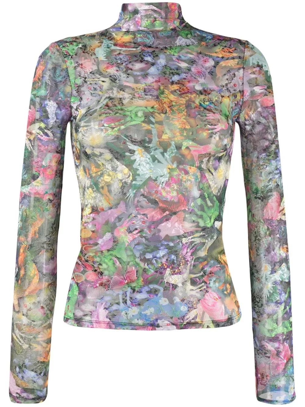 graphic-print long-sleeve top