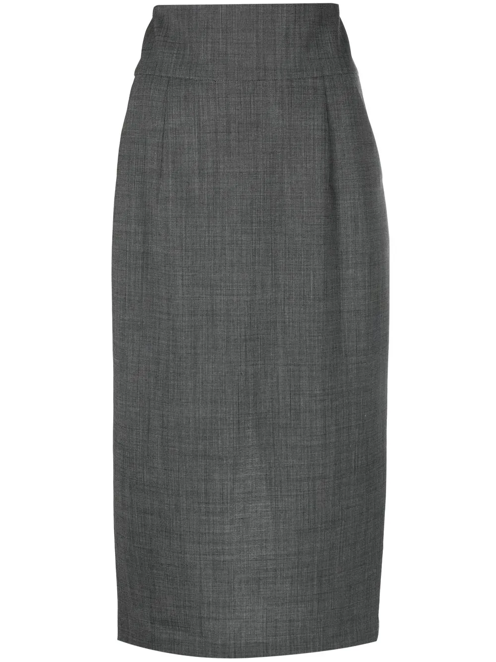 

Merci pleat-detail midi skirt - Grey