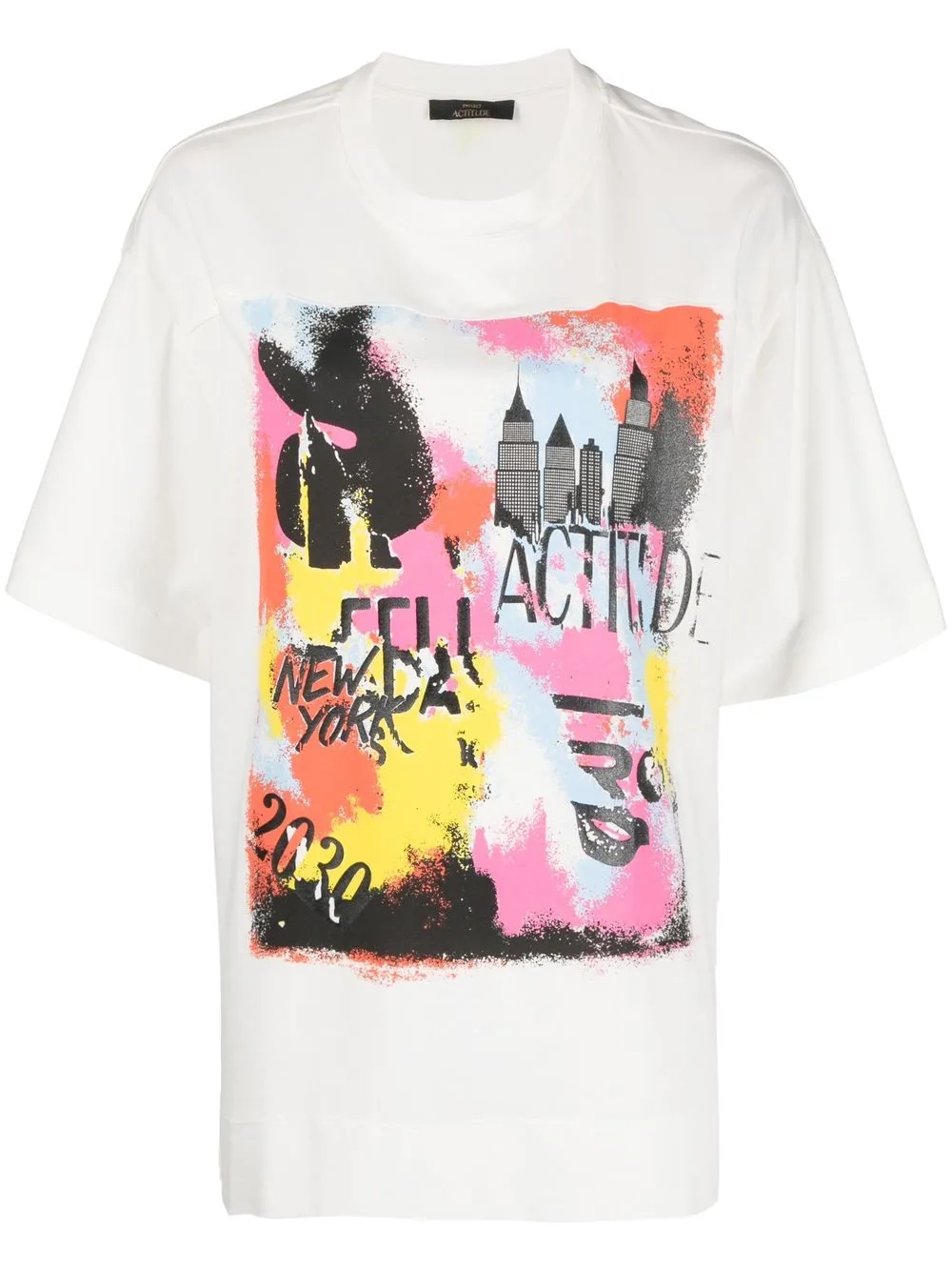 

TWINSET graphic-print short-sleeved T-shirt - White