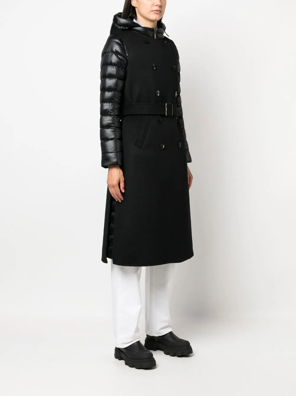 Moorer featherdown Belted Coat Farfetch