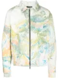 Nahmias marble-print cotton jacket - Green