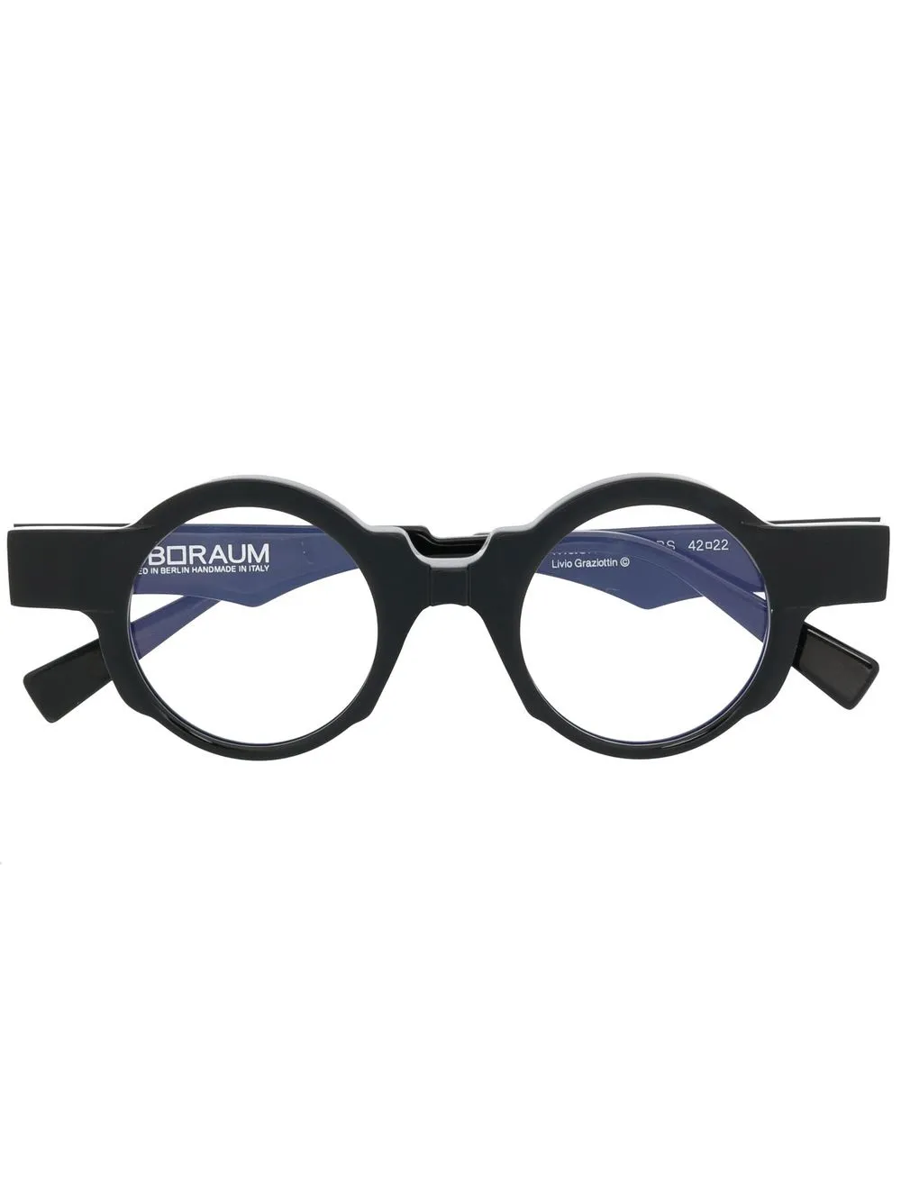 

Kuboraum round-frame optical glasses - Black