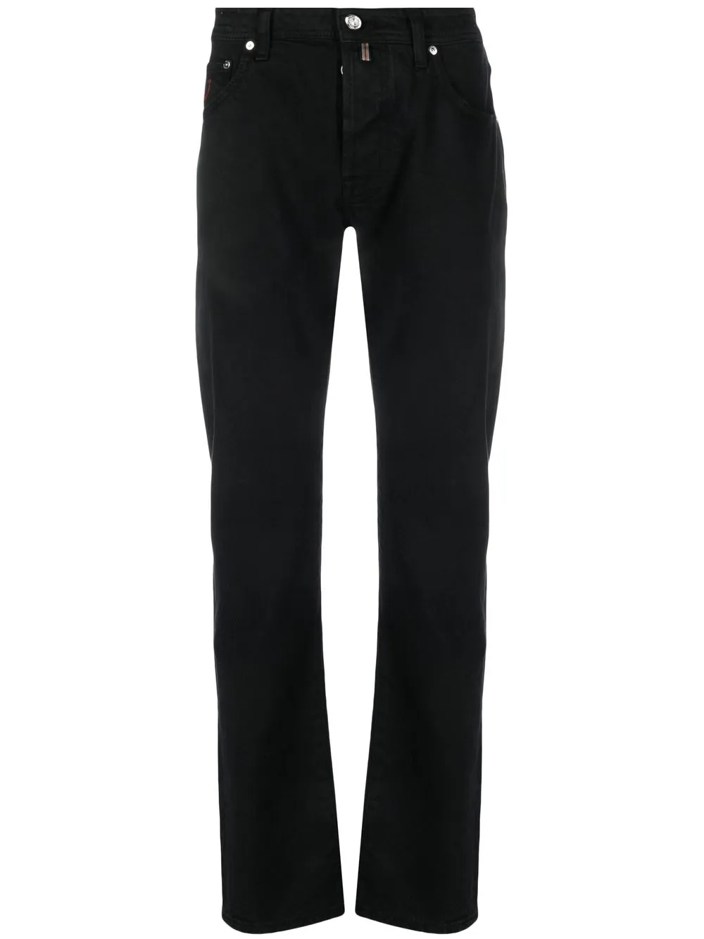 

Jacob Cohën embroidered-logo straight-leg jeans - Black