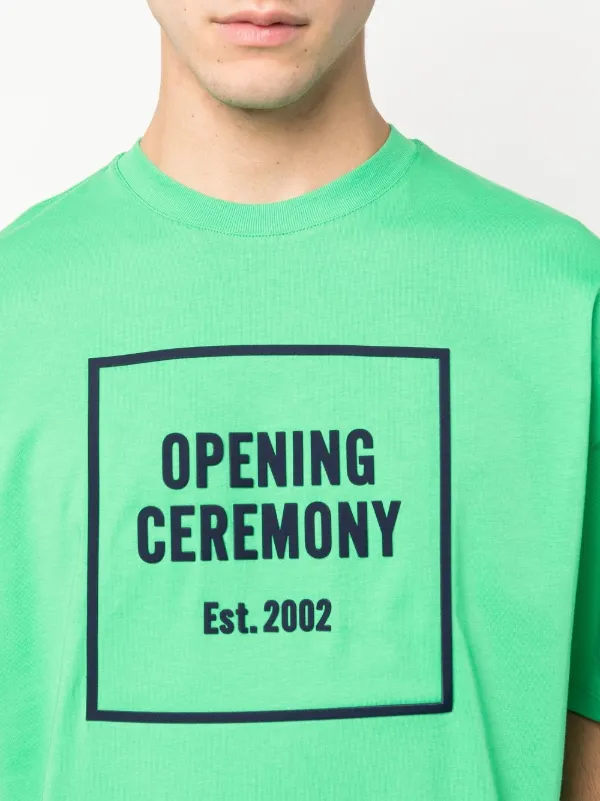 全国宅配無料 logo-print Ceremony Opening T-shirt FARFETCH | Green | トップス