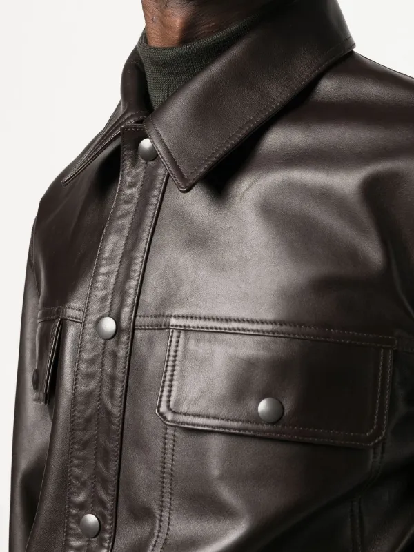 Lemaire Calf Leather Trucker Jacket 