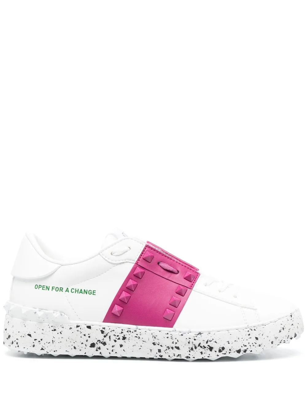 

Valentino Garavani tenis bajos Rockstud Open For a Change - Blanco