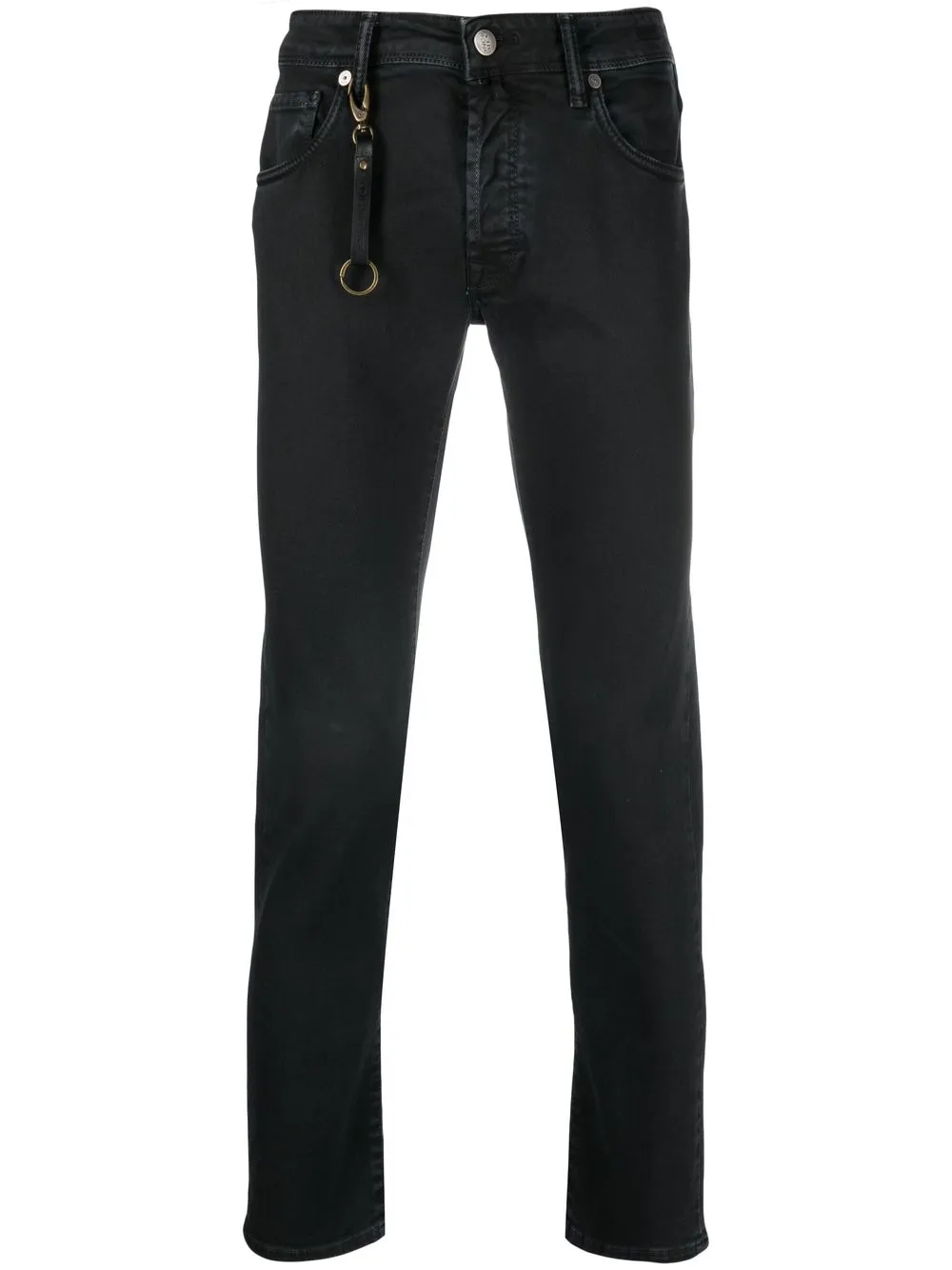 

Incotex keyring-attachment slim-fit jeans - Black