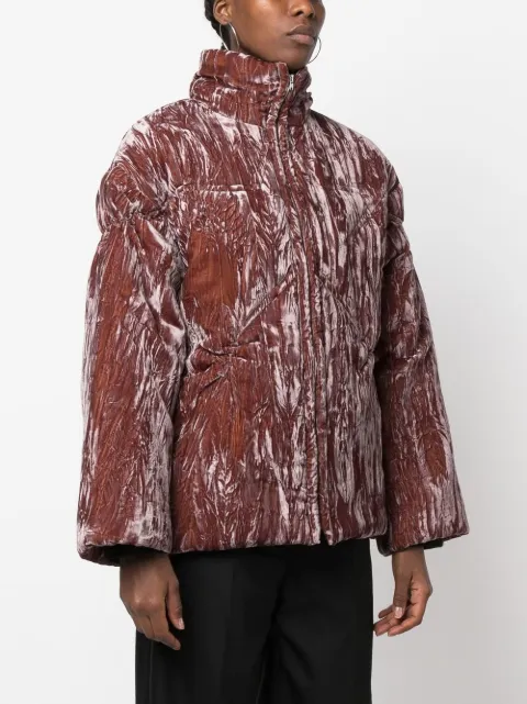Collina Strada Star crushed-velvet Puffer Jacket - Farfetch