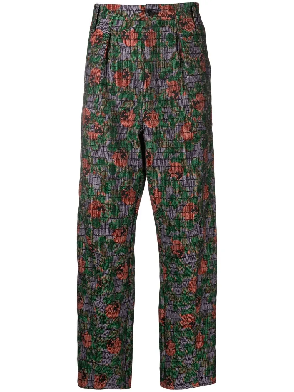 

Henrik Vibskov Razor floral-jacquard trousers - Multicolour