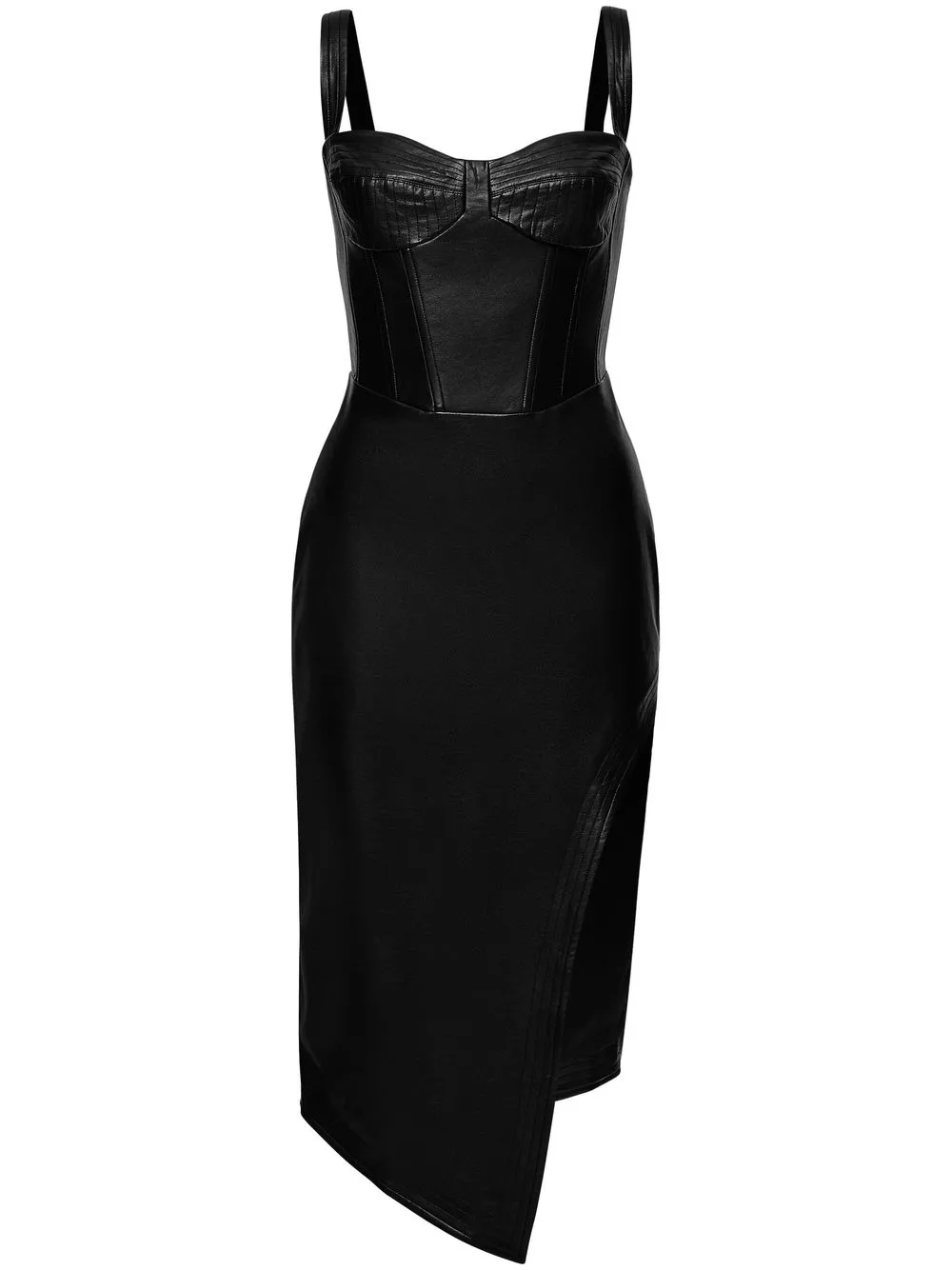 Nicholas Carolina corset midi dress - Black