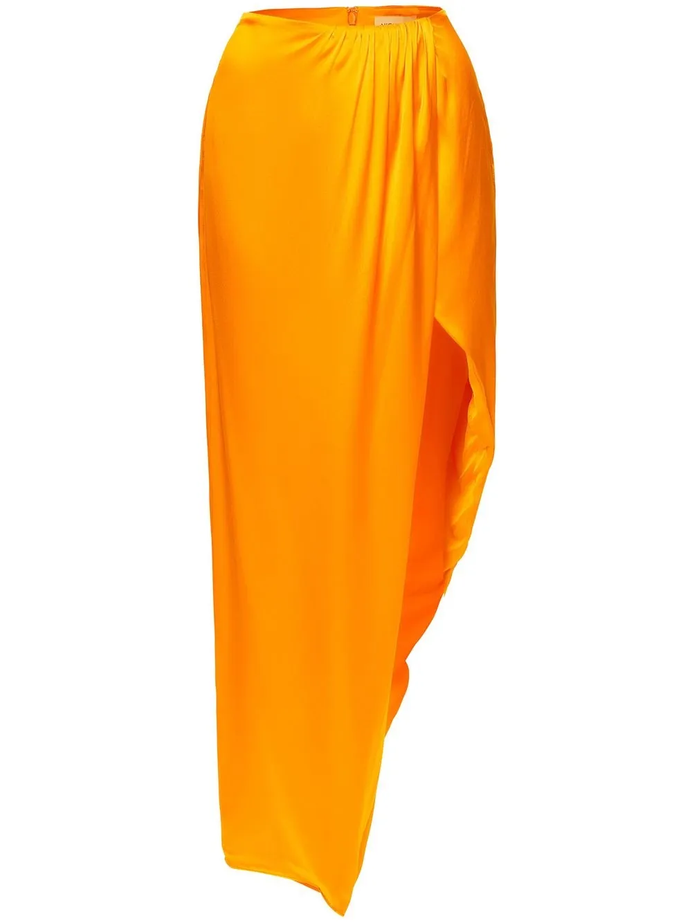 

Nicholas Manon asymmetric draped silk skirt - Orange