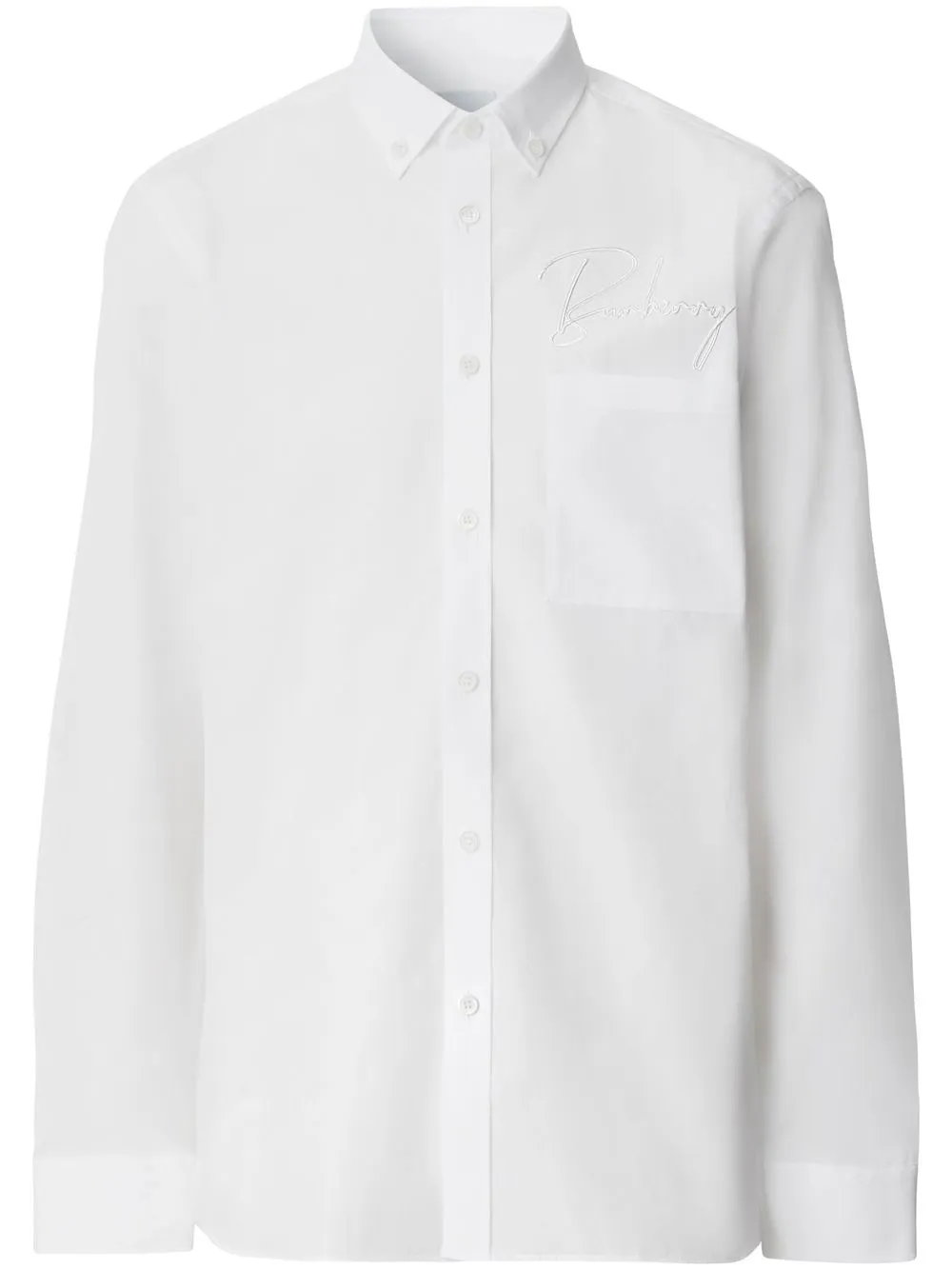 

Burberry embroidered-logo long-sleeve shirt - White