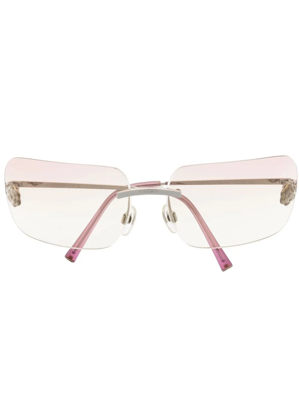 

CHANEL Pre-Owned 1990-2000s square-frame sunglasses - Pink