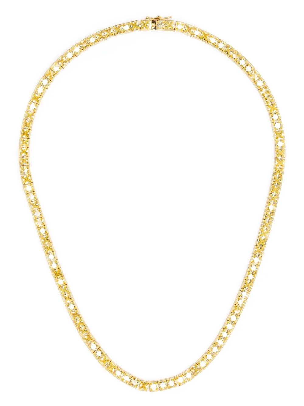 

DARKAI square-chain crystal necklace - Gold