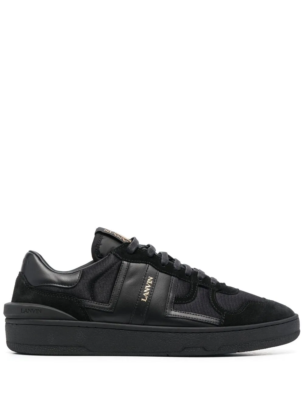 

Lanvin tenis con agujetas y diseño de paneles - Negro