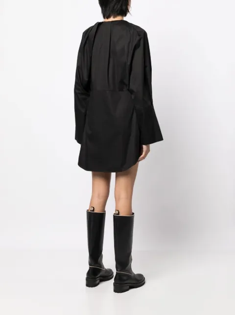 Goen.J long-sleeve mini shirt dress GNJ22AWDS01 - 3