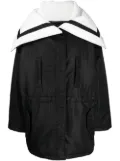 Goen.J sailor-collar padded coat - Black