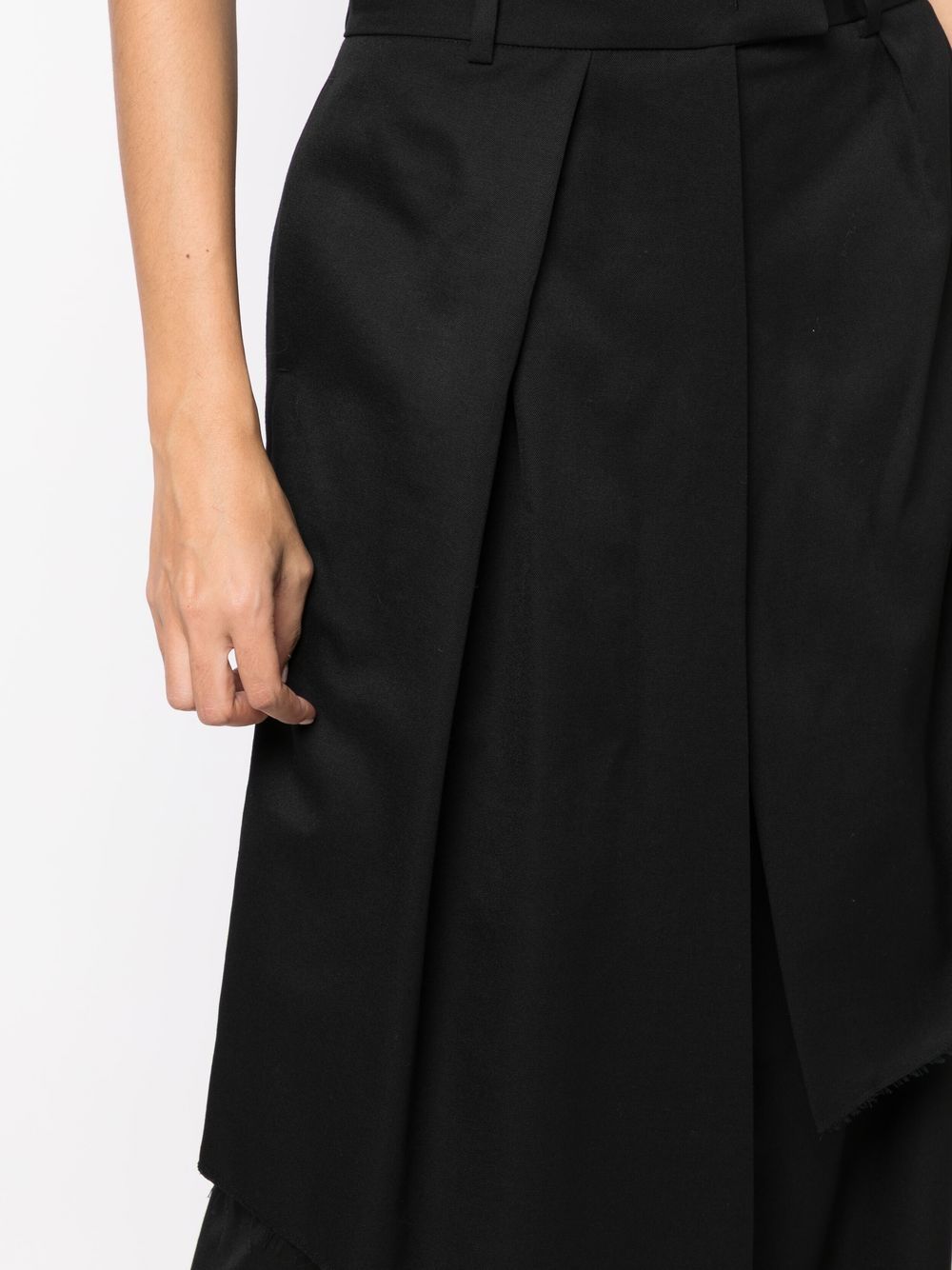 Shop Goen J Asymmetric-wrap Wide-leg Trousers In Black