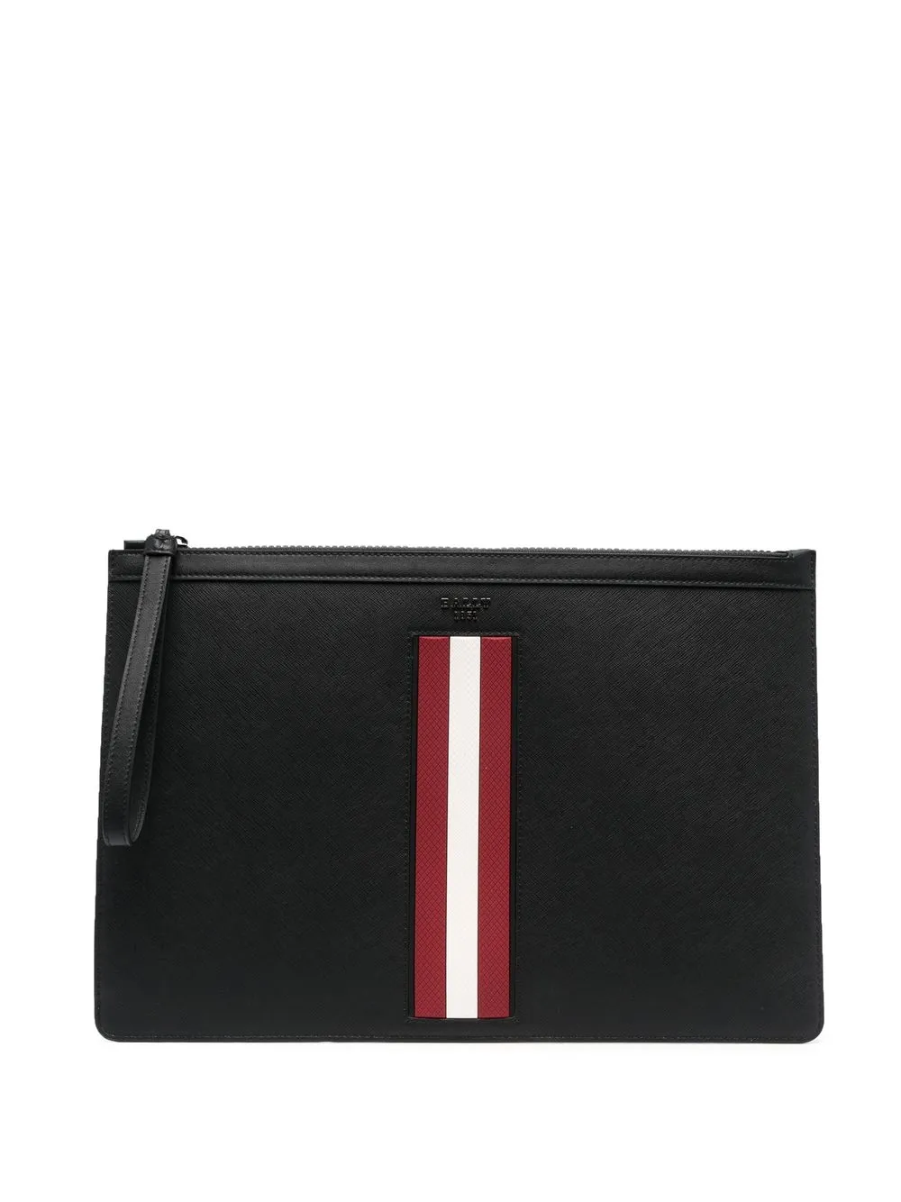 

Bally logo-embossed leather clutch bag - Black