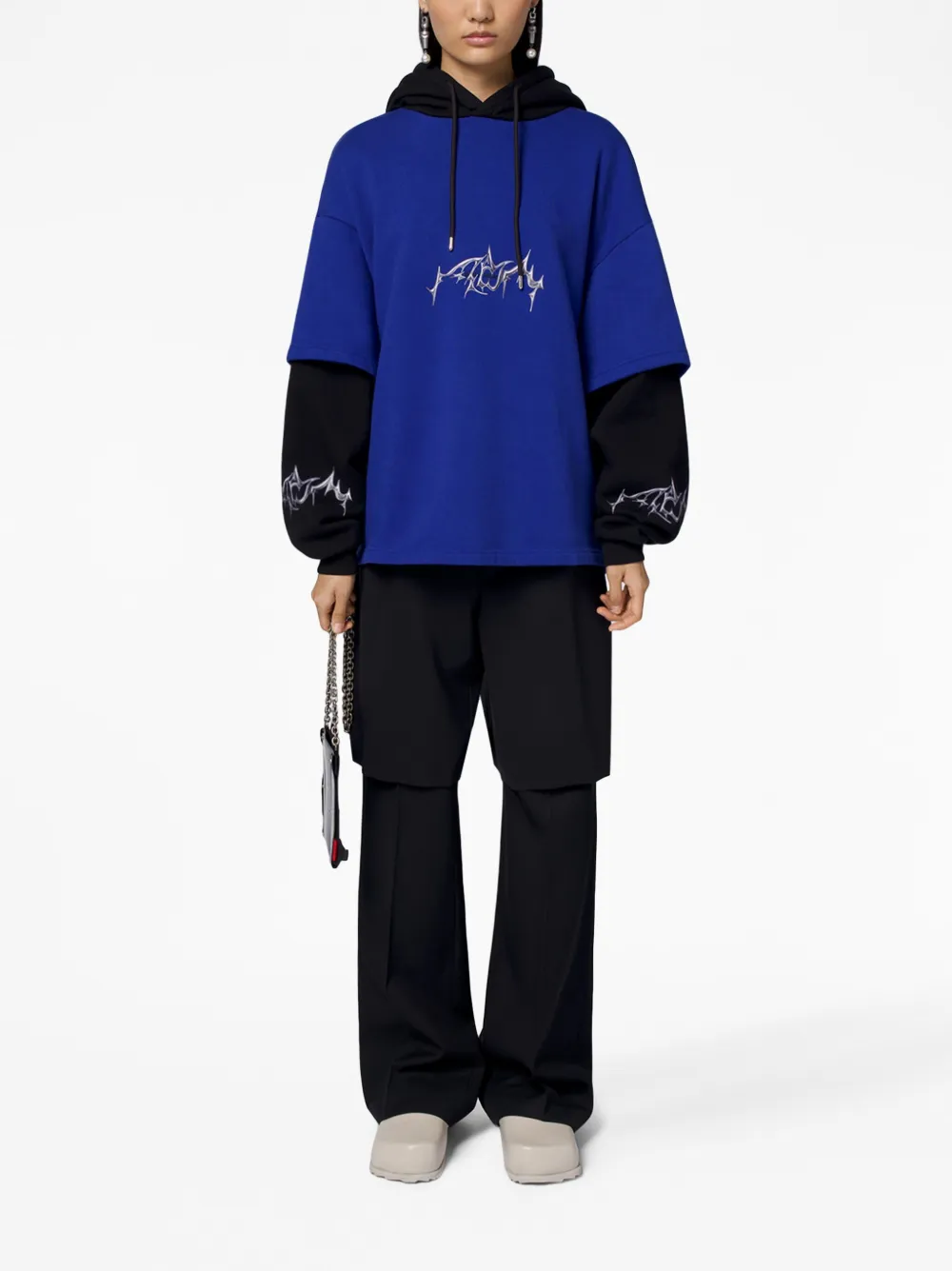A BETTER MISTAKE Hoodie met logoprint - Blauw