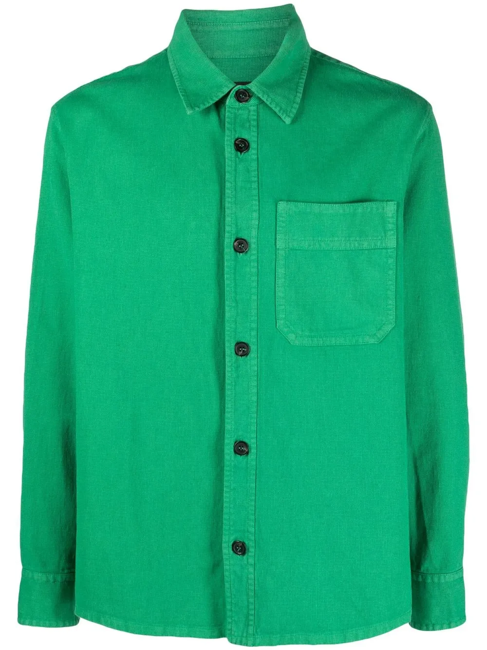 

A.P.C. button-up interwoven shirt - Green