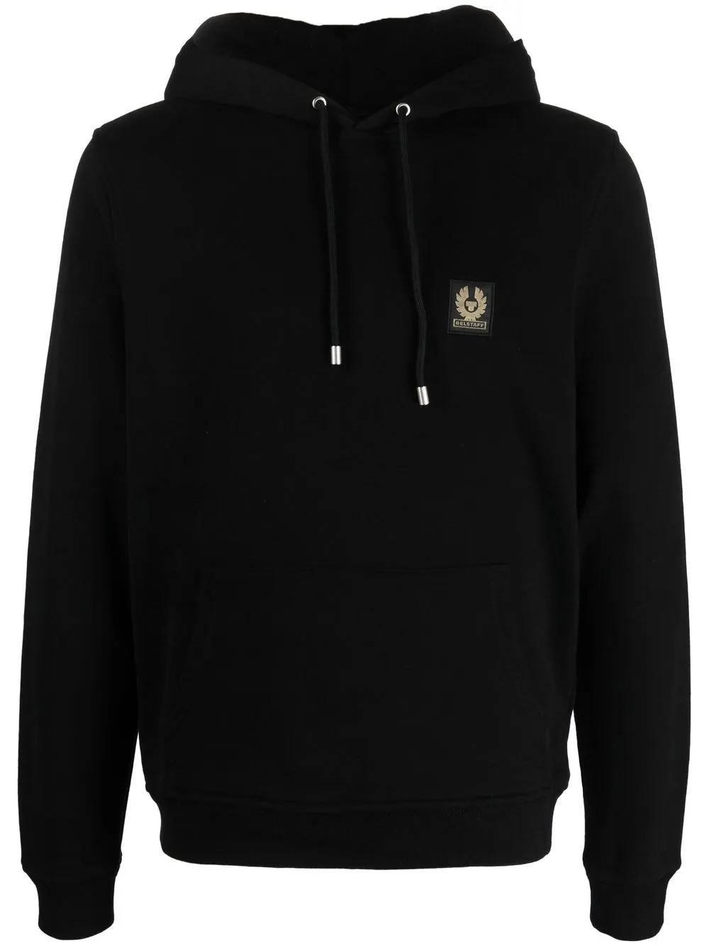 

Belstaff logo-patch cotton hoodie - Black
