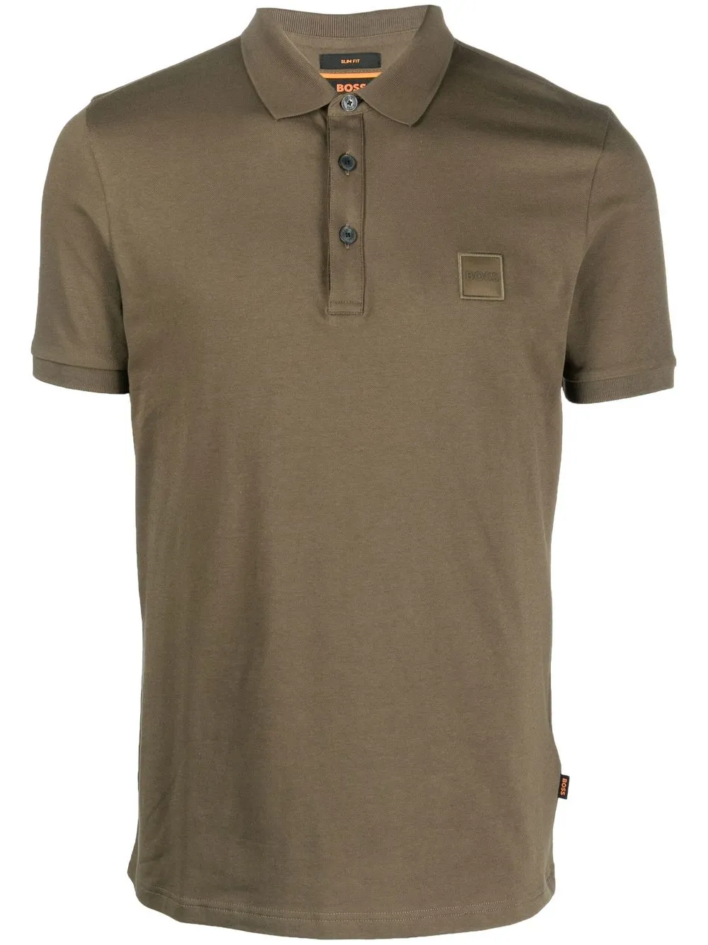 

BOSS logo-patch cotton polo shirt - Green