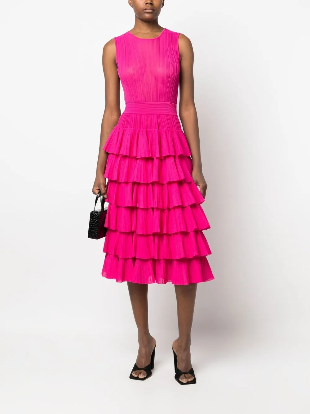 Antonino Valenti Midi-jurk met ruches - Roze