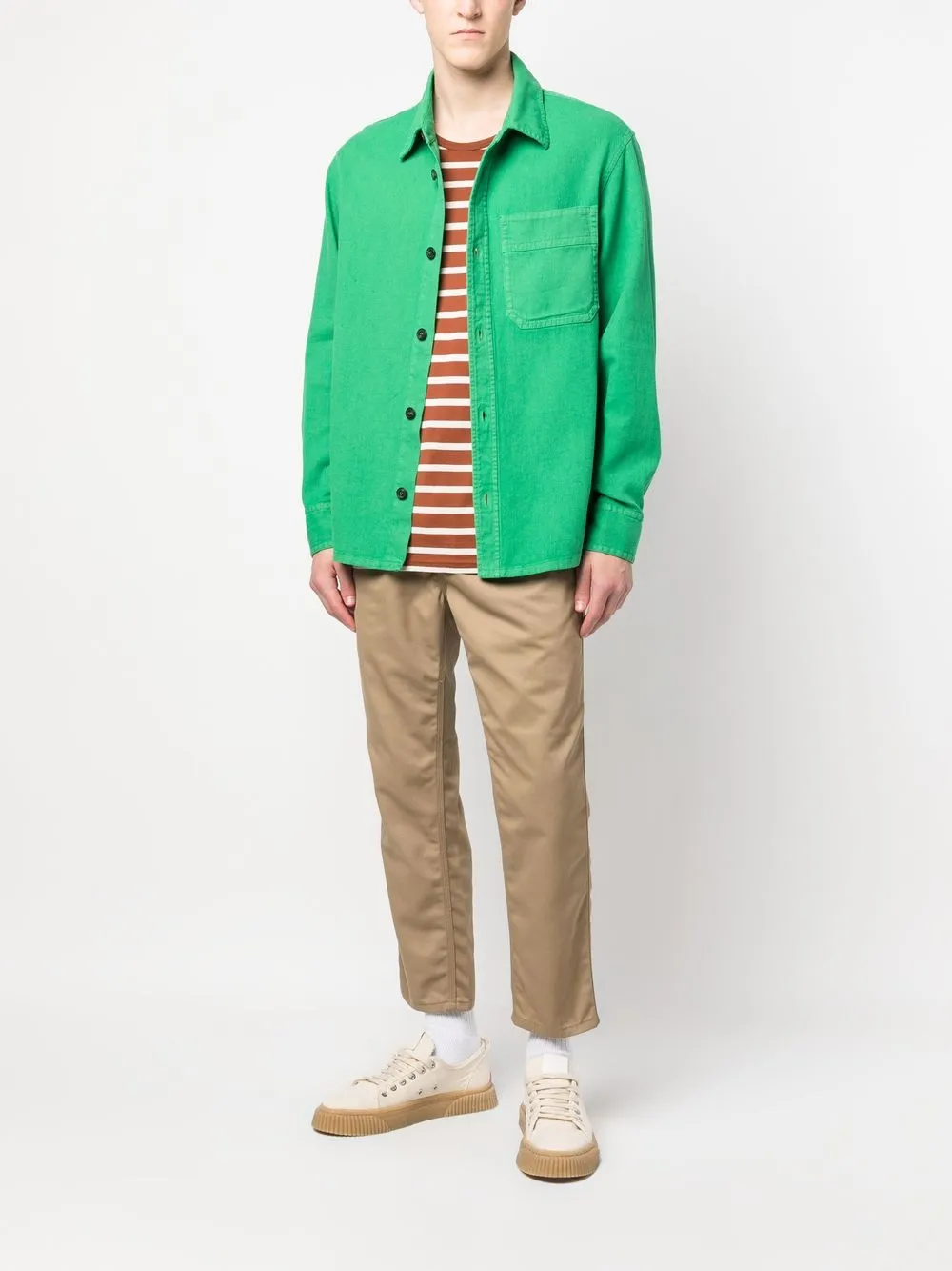 Carhartt WIP Chino met geplooid detail - Beige