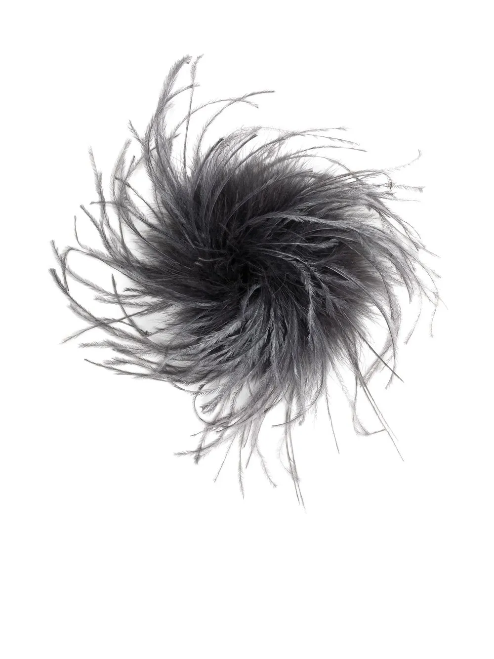 

Merci feather-detail brooch - Grey