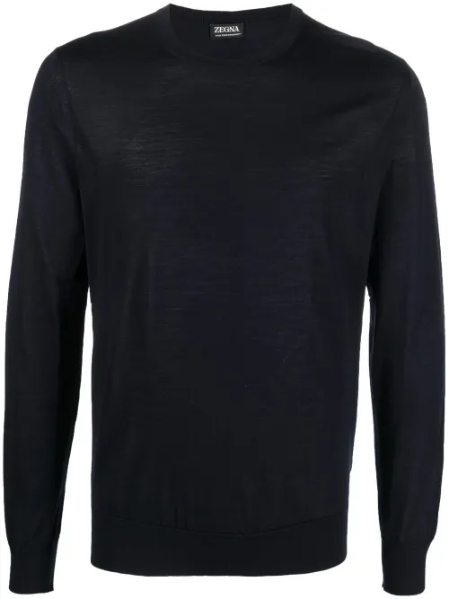 Zegna pull en maille fine - Bleu - Zegna - Modalova