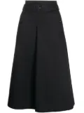 Goen.J belted high-waist A-line skirt - Black